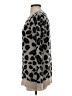 Aqua 100% Cashmere Animal Print Gray Cashmere Pullover Sweater Size S - photo 5