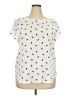 Ann Taylor 100% Polyester Ivory Short Sleeve Blouse Size XXL - photo 1
