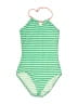 Boden Stripes Green One Piece Swimsuit Size 11 - 12 - photo 1