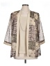 R&M Richards 100% Polyester Tan 3/4 Sleeve Blouse Size 14 - photo 1
