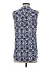 Fun2Fun 100% Rayon Blue Sleeveless Button-Down Shirt Size S (petite) - photo 2