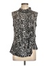 DKNY Silver Sleeveless Blouse Size L - photo 1