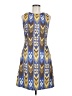 Tory Burch Print Blue Casual Dress Size 6 - photo 1