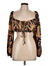 pretty garbage Brown Long Sleeve Blouse Size L - photo 1