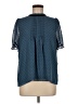 Ann Taylor LOFT 100% Polyester Polka Dots Blue Short Sleeve Blouse Size M - photo 1