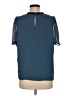 Ann Taylor LOFT 100% Polyester Polka Dots Blue Short Sleeve Blouse Size M - photo 2