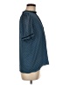 Ann Taylor LOFT 100% Polyester Polka Dots Blue Short Sleeve Blouse Size M - photo 4