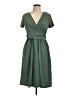 Ouges Solid Green Casual Dress Size L - photo 1