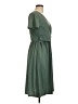 Ouges Solid Green Casual Dress Size L - photo 4