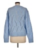 Everlane Chevron-herringbone Blue Pullover Sweater Size M - photo 2