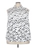 Ryan Wythe 100% Polyester Animal Print White Sleeveless Blouse Size 3X - photo 1
