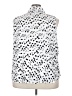 Ryan Wythe 100% Polyester Animal Print White Sleeveless Blouse Size 3X - photo 2