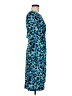 Connected Apparel Print Blue Cocktail Dress Size 6 - photo 4