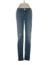 White House Black Market Hearts Blue Jeans Size 0 - photo 1