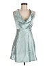 Hello Molly Metallic Teal Cocktail Dress Size 6 - photo 1