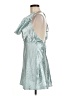Hello Molly Metallic Teal Cocktail Dress Size 6 - photo 5