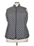 Talbots Outlet 100% Polyester Polka Dots Gray Vest Size 3X - photo 1