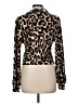 Shein Animal Print Brown Long Sleeve Blouse Size 8 - 10 - photo 2