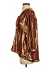 By Anthropologie 100% Polyester Metallic Orange Brown 3/4 Sleeve Blouse Size S - photo 5