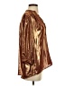 By Anthropologie 100% Polyester Metallic Orange Brown 3/4 Sleeve Blouse Size S - photo 4