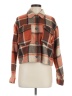 For The Republic 100% Polyester Plaid Brown Jacket Size M - photo 1