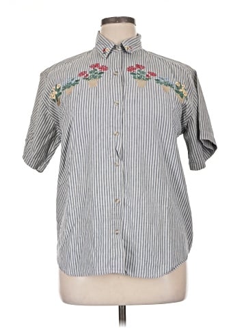Assorted Brands 3/4 Sleeve Button-Down Shirt (view 1)