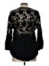 Unbranded Black 3/4 Sleeve Blouse Size L - photo 2