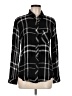 Rails 100% Rayon Plaid Black Long Sleeve Button-Down Shirt Size M - photo 1