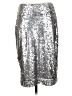 Express 100% Polyester Metallic Silver Formal Skirt Size 4 - photo 1
