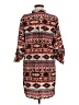 Hype 100% Polyester Print Brown Casual Dress Size M - photo 2
