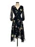 DKNY 100% Polyester Floral Black Cocktail Dress Size 2 - photo 1