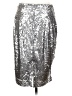 Express 100% Polyester Metallic Silver Formal Skirt Size 4 - photo 2