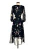 DKNY 100% Polyester Floral Black Cocktail Dress Size 2 - photo 2