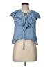 On Twelfth 100% Rayon Blue Sleeveless Blouse Size L - photo 1