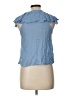 On Twelfth 100% Rayon Blue Sleeveless Blouse Size L - photo 2