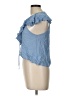On Twelfth 100% Rayon Blue Sleeveless Blouse Size L - photo 5