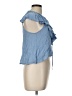 On Twelfth 100% Rayon Blue Sleeveless Blouse Size L - photo 4