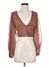 Sweet Pot 100% Polyester Brown 3/4 Sleeve Blouse Size 4 - photo 1