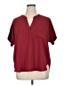 Nine Britton 100% Polyester Burgundy Short Sleeve Blouse Size XL - photo 1