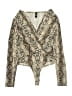 Windsor Animal Print Ivory Long Sleeve Blouse Size M - photo 1