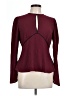 Topshop 100% Polyester Burgundy Long Sleeve Top Size 10 - photo 1