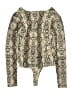 Windsor Animal Print Ivory Long Sleeve Blouse Size M - photo 2