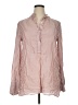Max Studio 100% Rayon Stripes Pink Long Sleeve Blouse Size XL (estimated) - photo 1