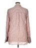 Max Studio 100% Rayon Stripes Pink Long Sleeve Blouse Size XL (estimated) - photo 2