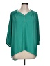 Whisper 100% Polyester Teal 3/4 Sleeve Blouse Size L - photo 1