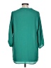 Whisper 100% Polyester Teal 3/4 Sleeve Blouse Size L - photo 2