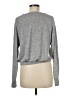 Ultra Flirt Metallic Silver Pullover Sweater Size M - photo 2
