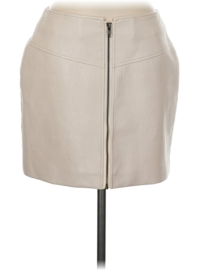 Pre-owned Astr Faux Leather Skirt In Tan