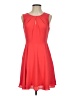 Express 100% Polyester Solid Pink Red Cocktail Dress Size 4 - photo 1