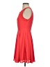 Express 100% Polyester Solid Pink Red Cocktail Dress Size 4 - photo 5
